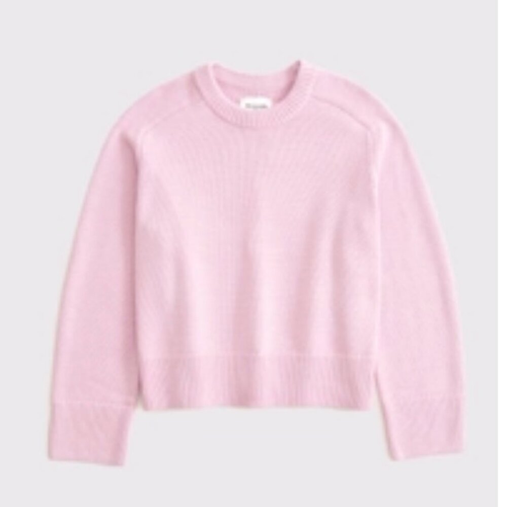 NWT Abercrombie Madeline Crewneck Sweater Pink Size Large